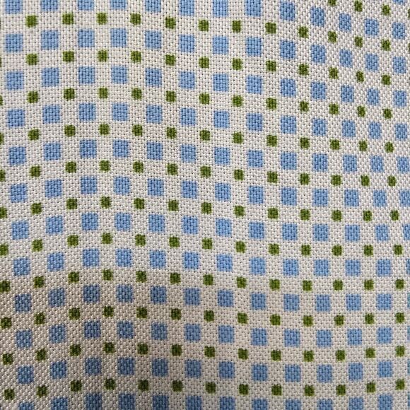 Johnston & Murphy Dress Shirt Geo Print Contrast Flip Cuffs Men L Blue Green - Picture 2 of 13